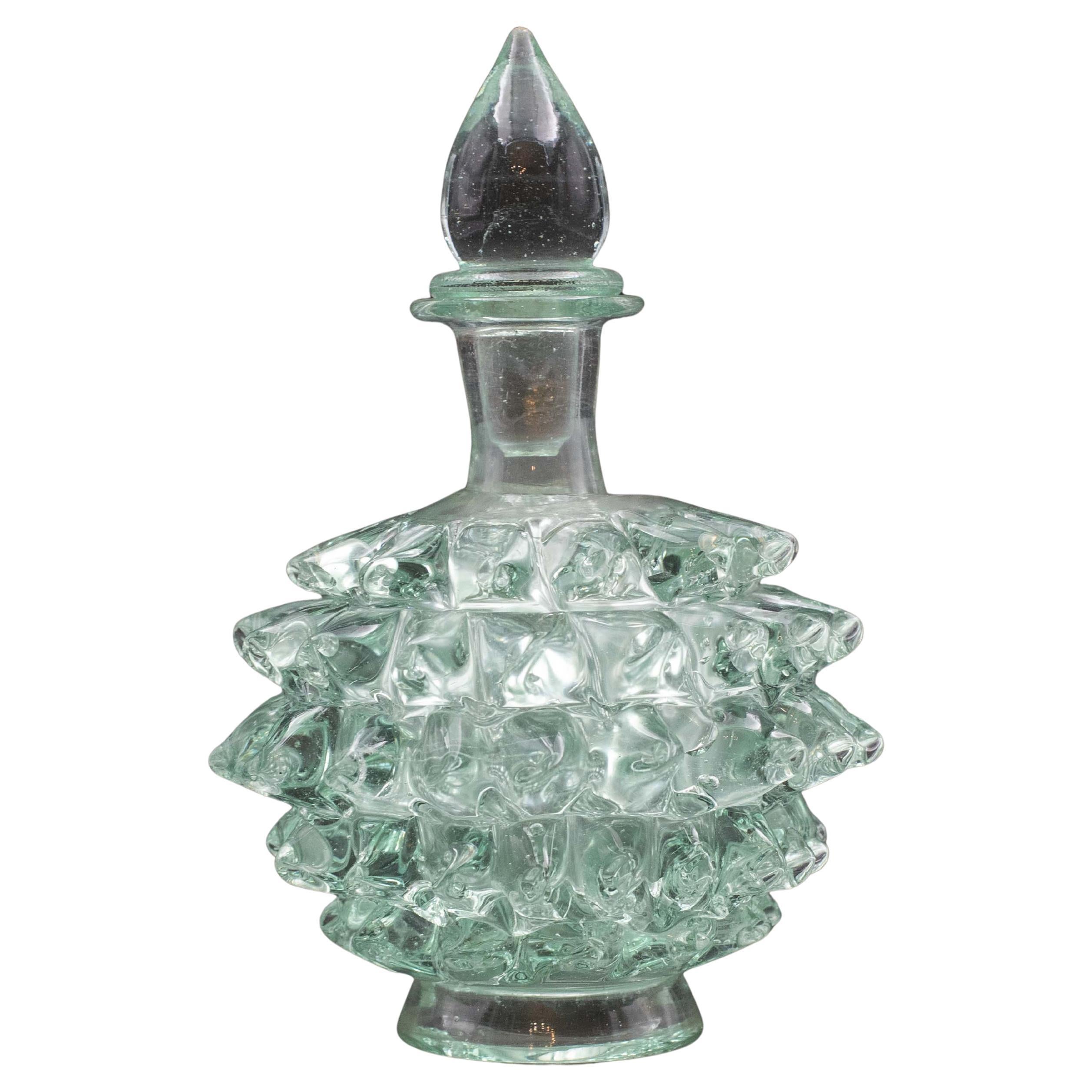 Rare Green Ercole Barovier Rostrato Murano Glass Vase for Barovier & Toso