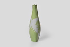 Rare Green Fish Porcelain Vase by Jaroslav Ježek for Royal Dux Porcelain, 1960s