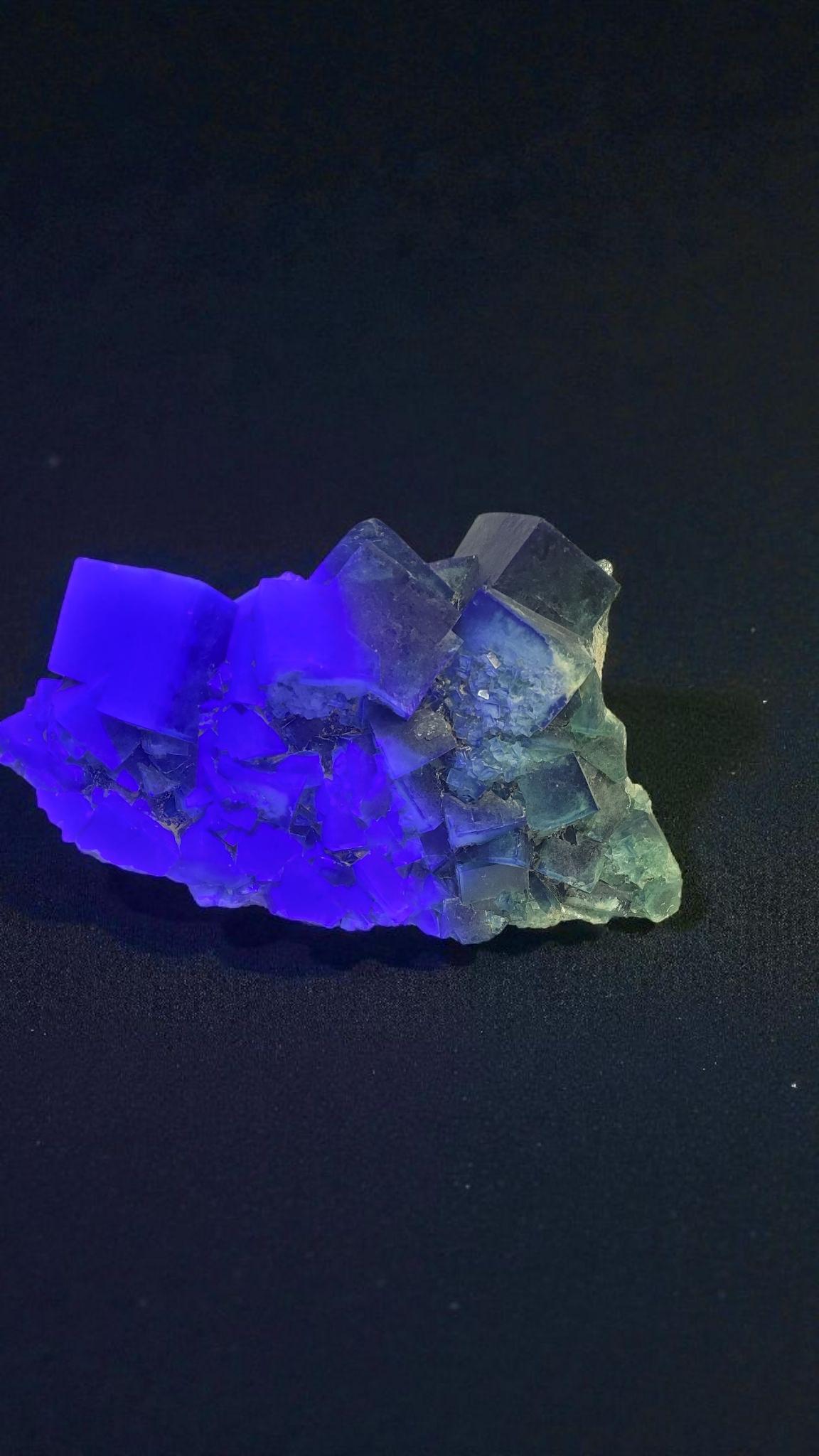 Rare Green Fluorite, U.V Reactive, from Madagascar. For Sale 1