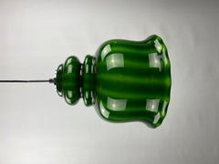 Rare green glass pendant light by Peill and Putzler 1960