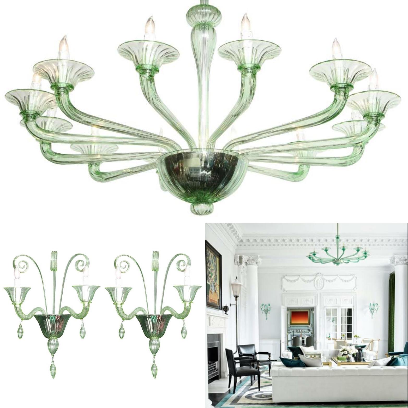 italian mid century design green murano glass chandelier italian mid century design green murano glass chandelier