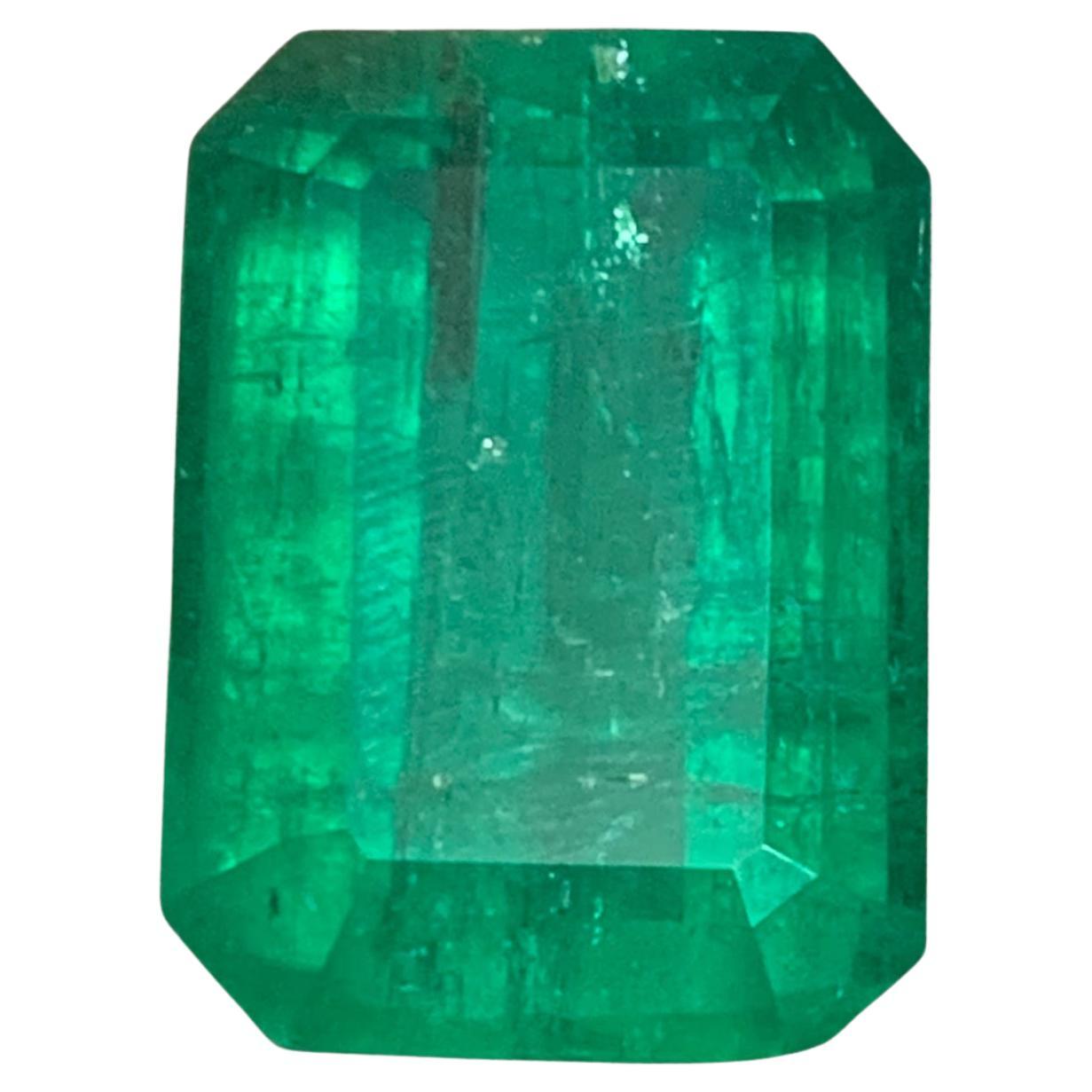 Raro ciondolo ad anello di smeraldo verde naturale sciolto 15.40Ct taglio smeraldo - Jewell