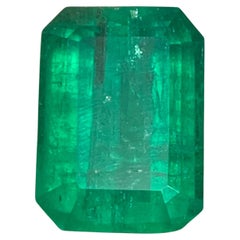 Rare Green Natural Emerald Ring Pendant Loose Gemstone 15.40Ct Emerald Cut-Jewel