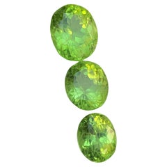 Rare Green Natural Peridot Gemstones, 5.50 Ct Oval Shape for Jewelry Setting