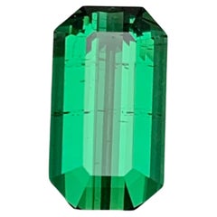 Rare Green Natural Tourmaline Gemstone, 3.85 Carat Emerald Cut for Ring/Pendant