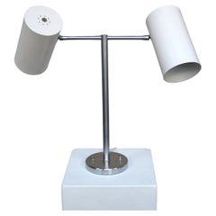 Rare Greta Von Nessen Double Cone Adjustable Table Lamp