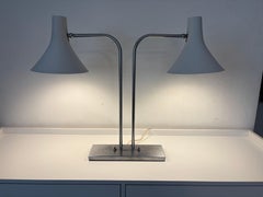 Rare lampe de bureau à double abat-jour Greta Von Nessen pour Nessen Studio