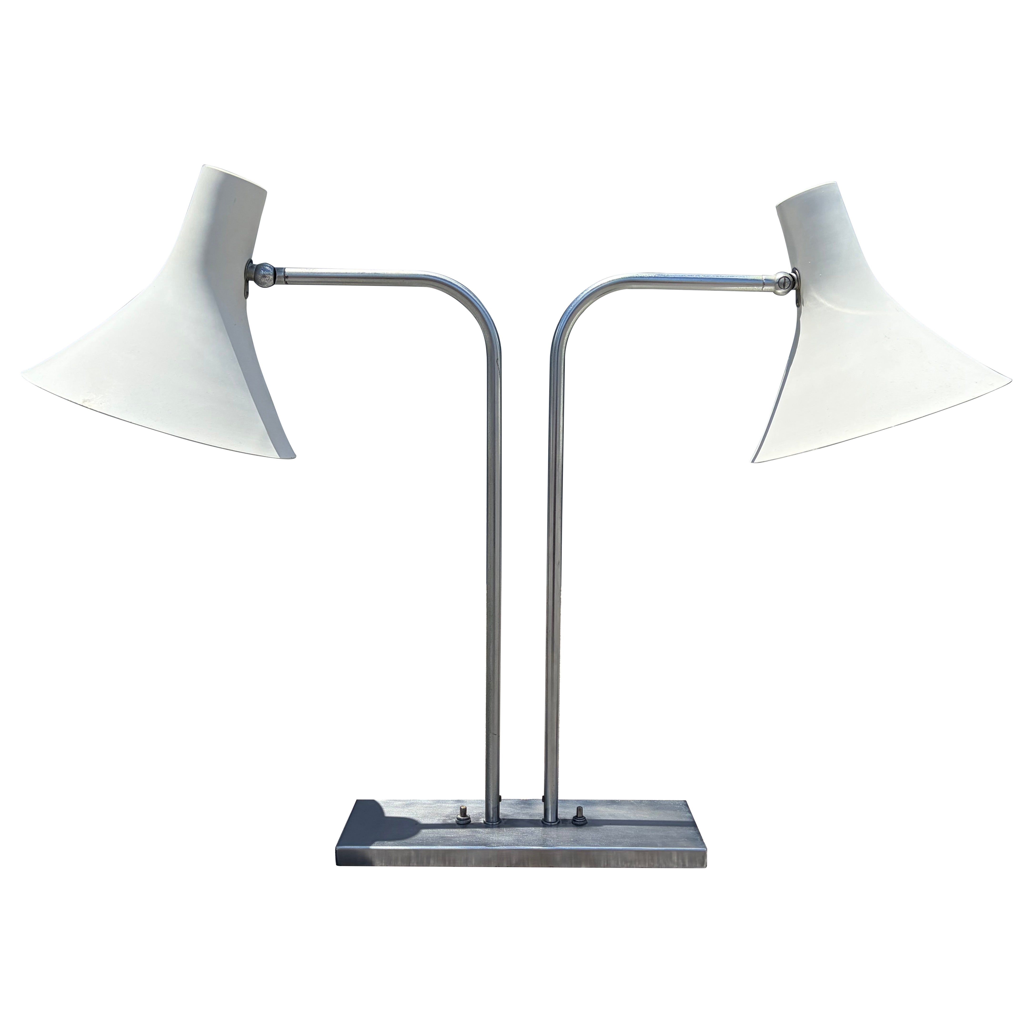 Rare Greta Von Nessen Double Shade Desk Lamp for Nessen Studios