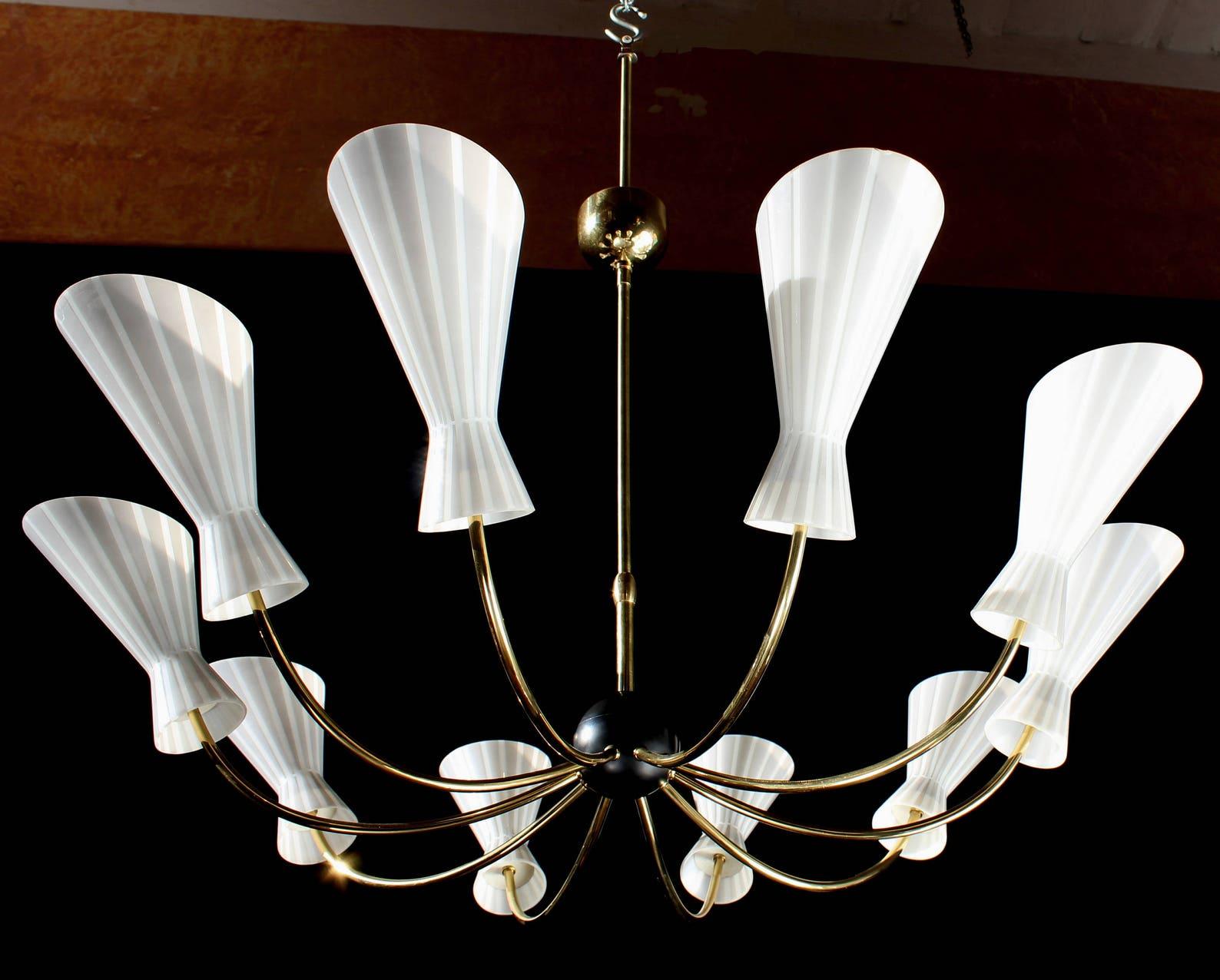 Mid-Century Modern Rare Grey Diabolo Spider Chandelier Stilnovo Style, Italy, 1950s For Sale