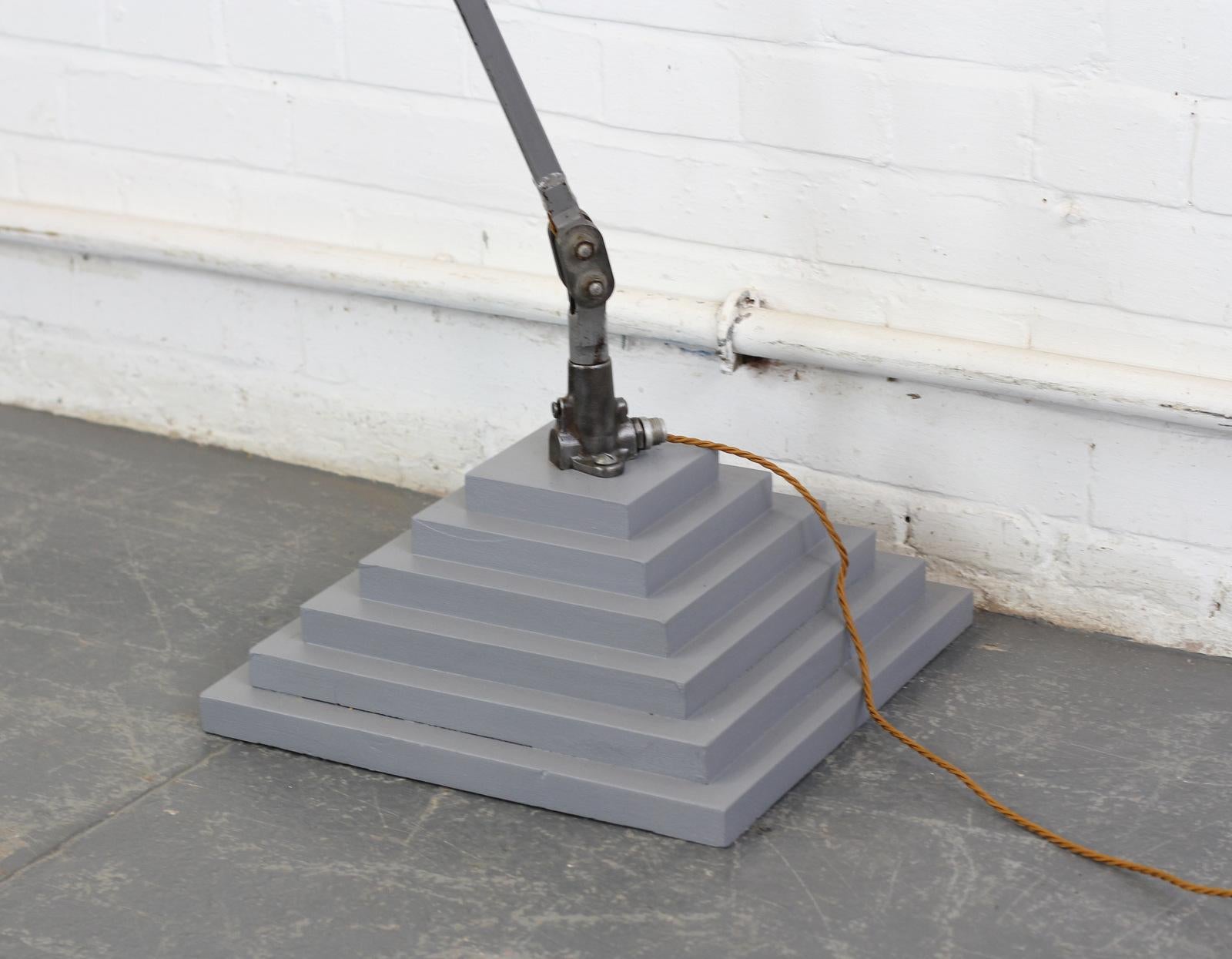 grey floor standing lamp