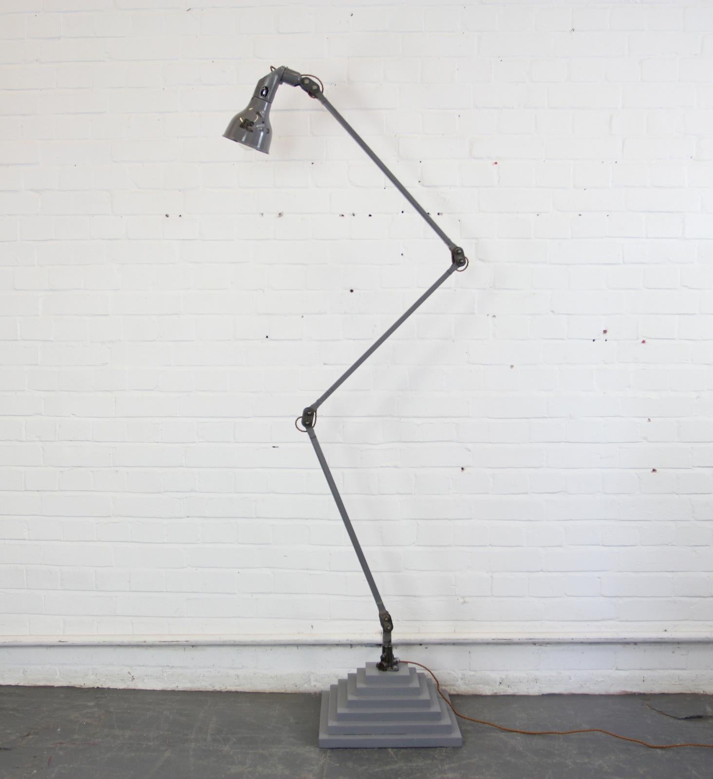 Rare Grey Floor Standing Mek Elek Lamp, circa 1950s In Good Condition In Gloucester, GB