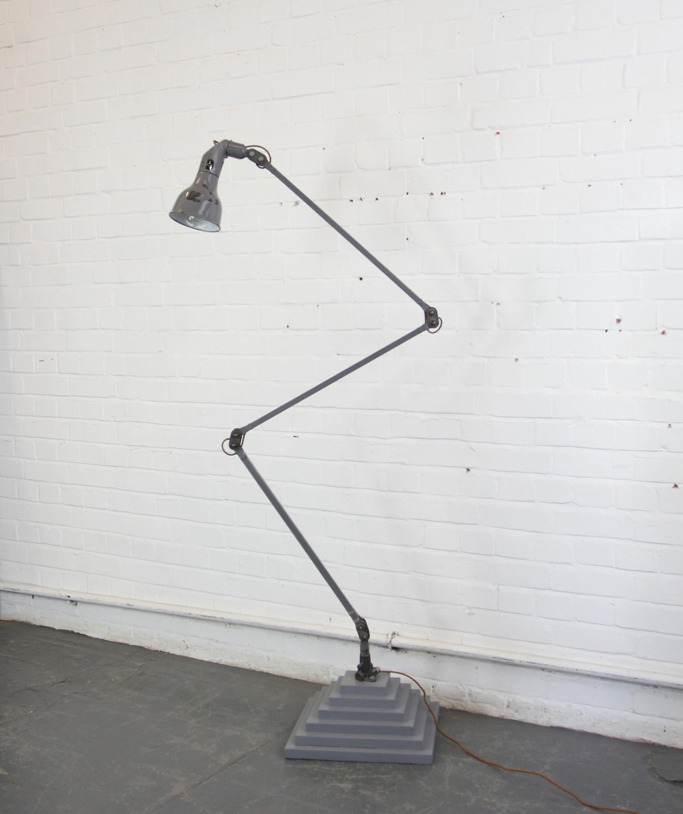 Mid-20th Century Rare Grey Floor Standing Mek Elek Lamp, circa 1950s