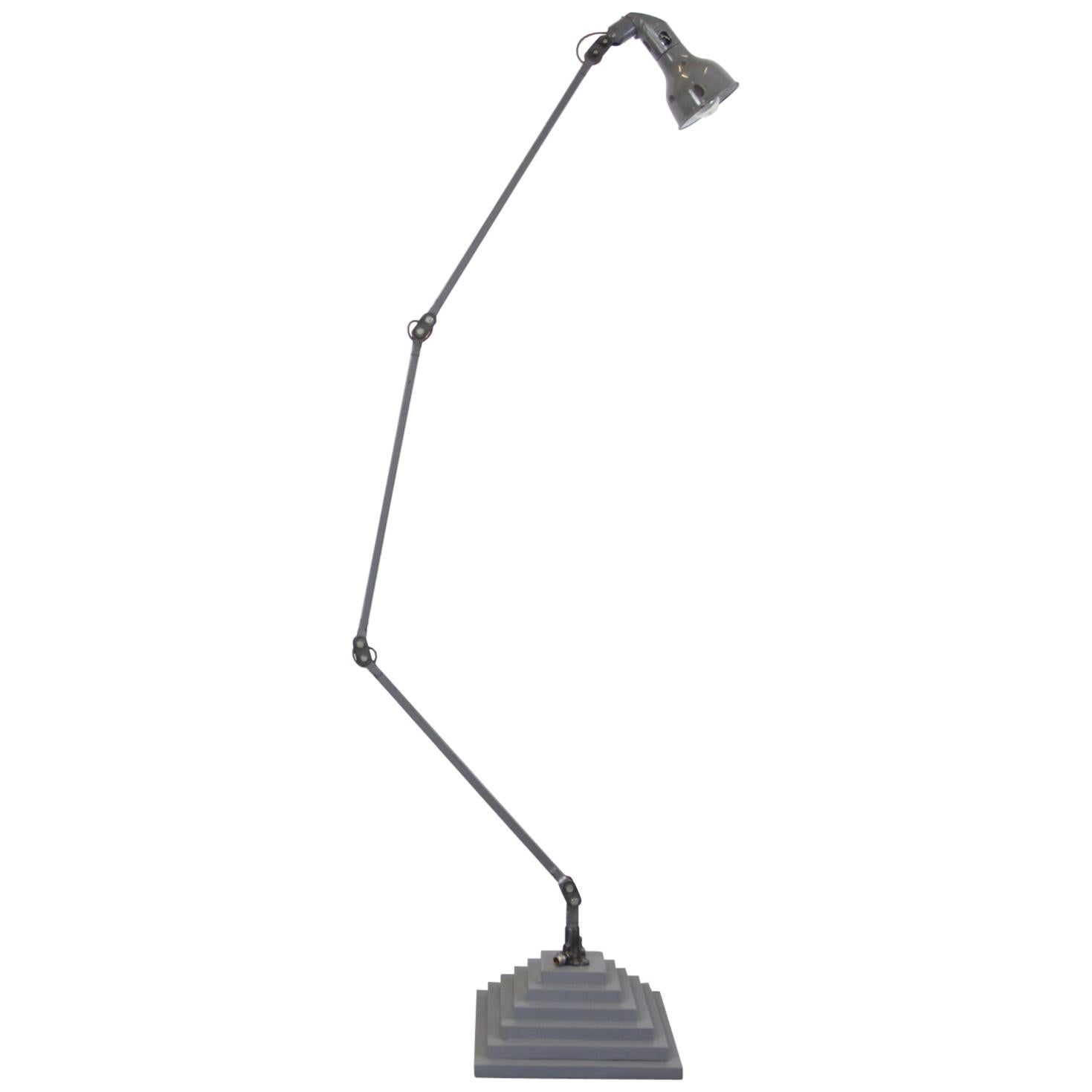 Rare Grey Floor Standing Mek Elek Lamp, circa 1950s