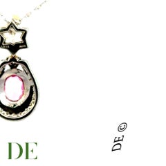 Rare GRS Certified Platinum 1.016 ct Star of David Diamond & 1.24 ct Sapphire