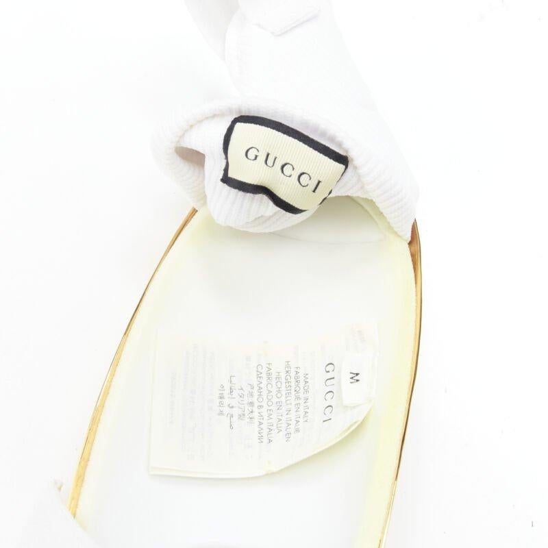 Rare GUCCI Alessandro Michele 2019 Runway GG logo gold padded shin guards socks For Sale 4