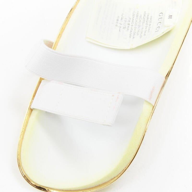 Rare GUCCI Alessandro Michele 2019 Runway GG logo gold padded shin guards socks For Sale 5