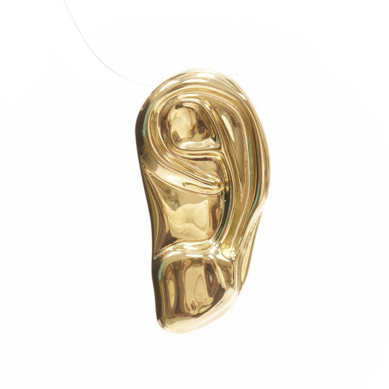 rare GUCCI ALESSANDRO MICHELE Runway Surrealist gold ear clip on earring  single For Sale at 1stDibs | gucci ear clip, gucci ear cuff, gucci ears