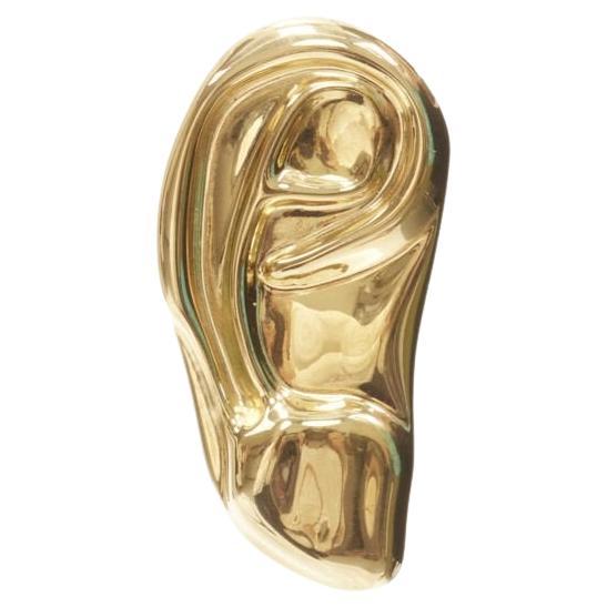 rare GUCCI ALESSANDRO MICHELE Runway Surrealist gold ear clip on earring single For Sale
