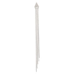 Rare GUCCI ALESSANDRO MICHELE triangle long tassel single statement earring