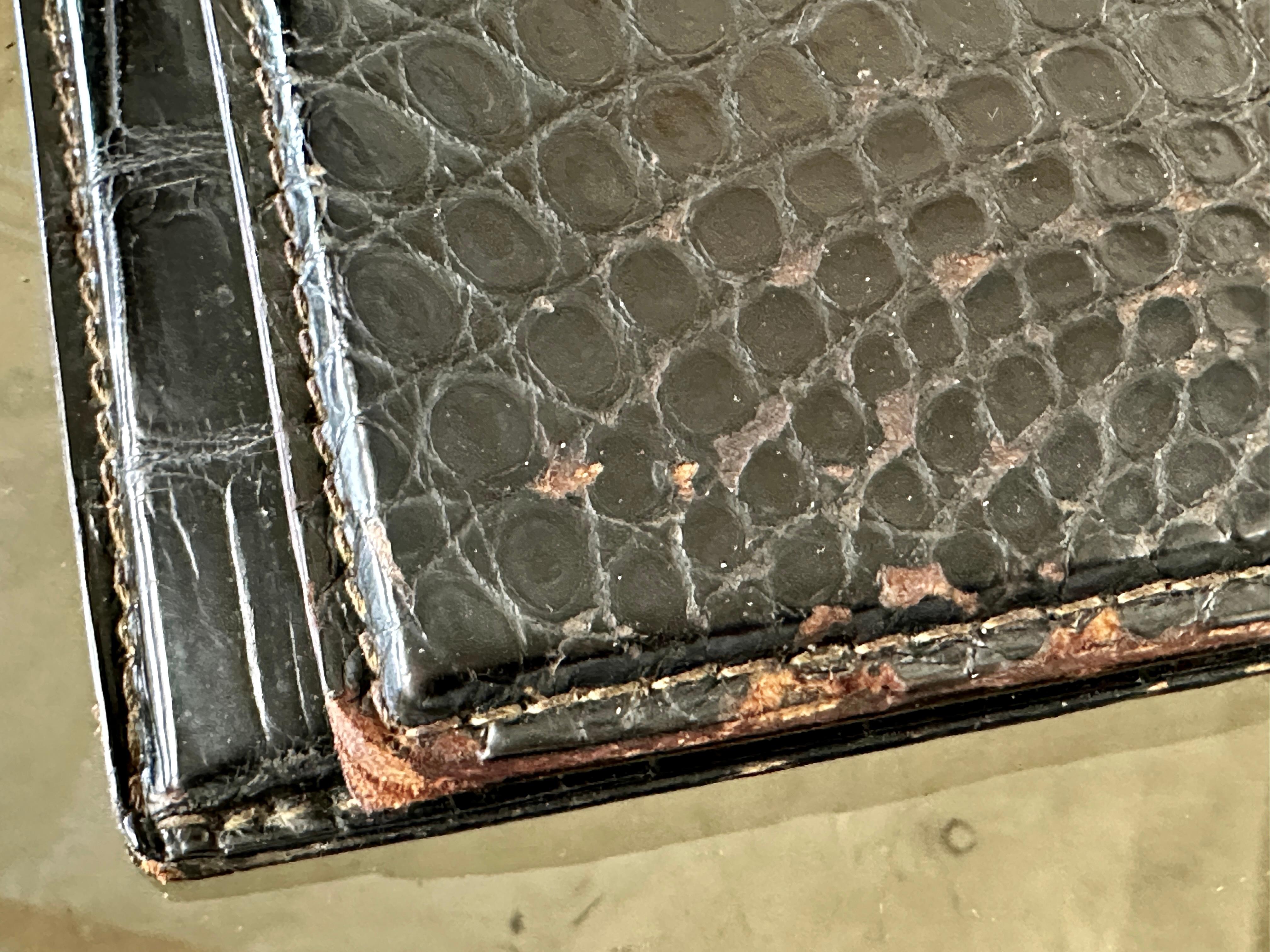 Gucci Rare ensemble de bureau de 5 pièces en cuir d'alligator/ crocodile  en vente 9