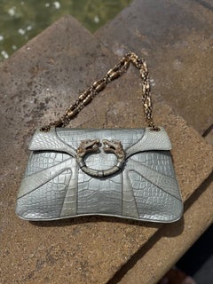 Rare Gucci by Tom Ford FW 2004 Dragon bag in crocodile