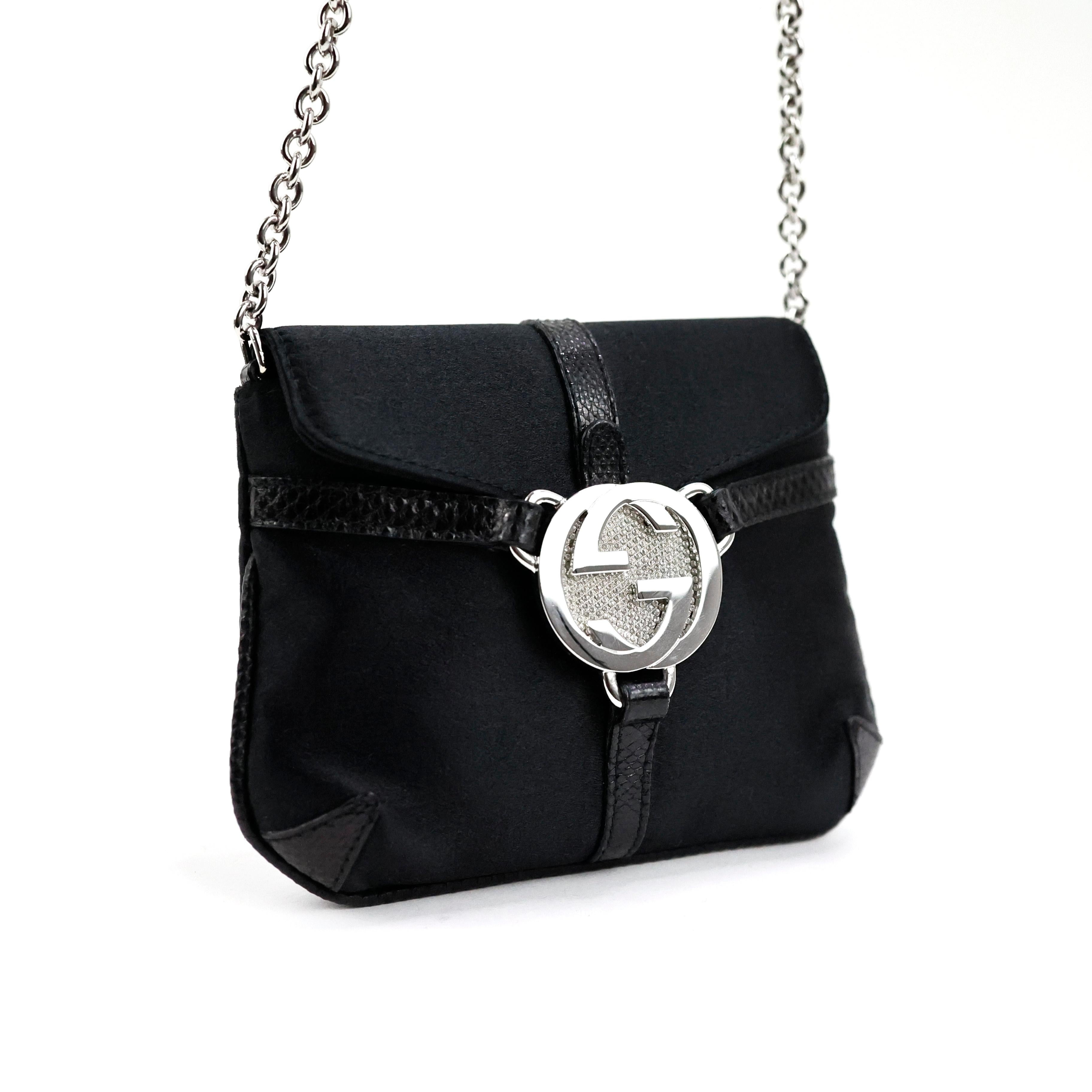 Rare sac à bandoulière Gucci by Tom Ford mini GG embelli de cristaux imbriqués en vente 3
