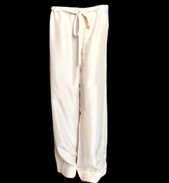 RARE Gucci by Tom Ford Men's Spring 2001 White Kimono Pure Silk Pants Trousers