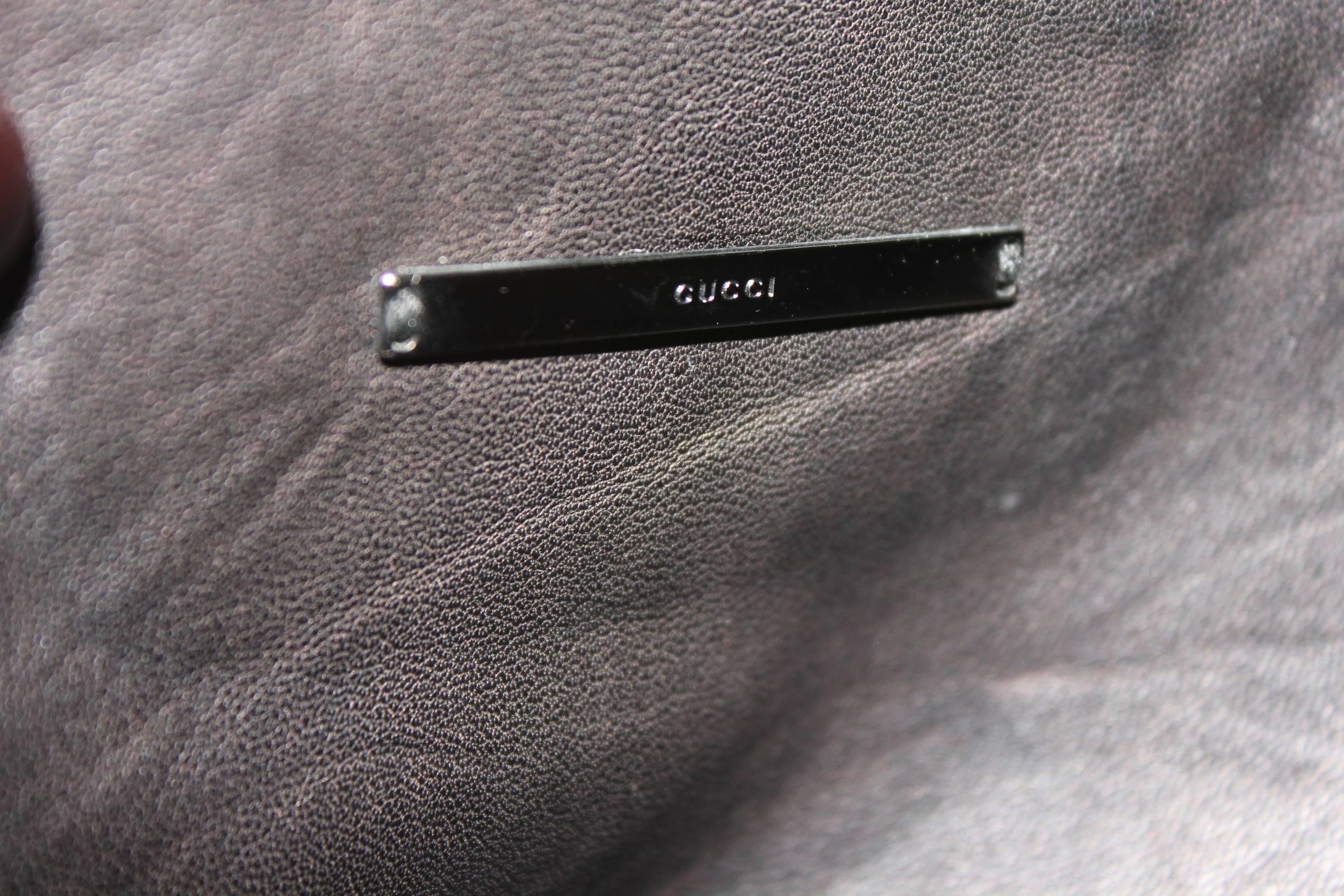 GUCCI by Tom Ford  S/S 2000 Crinkled Black Leather Dress Gown 38 In Good Condition For Sale In Switzerland, CH