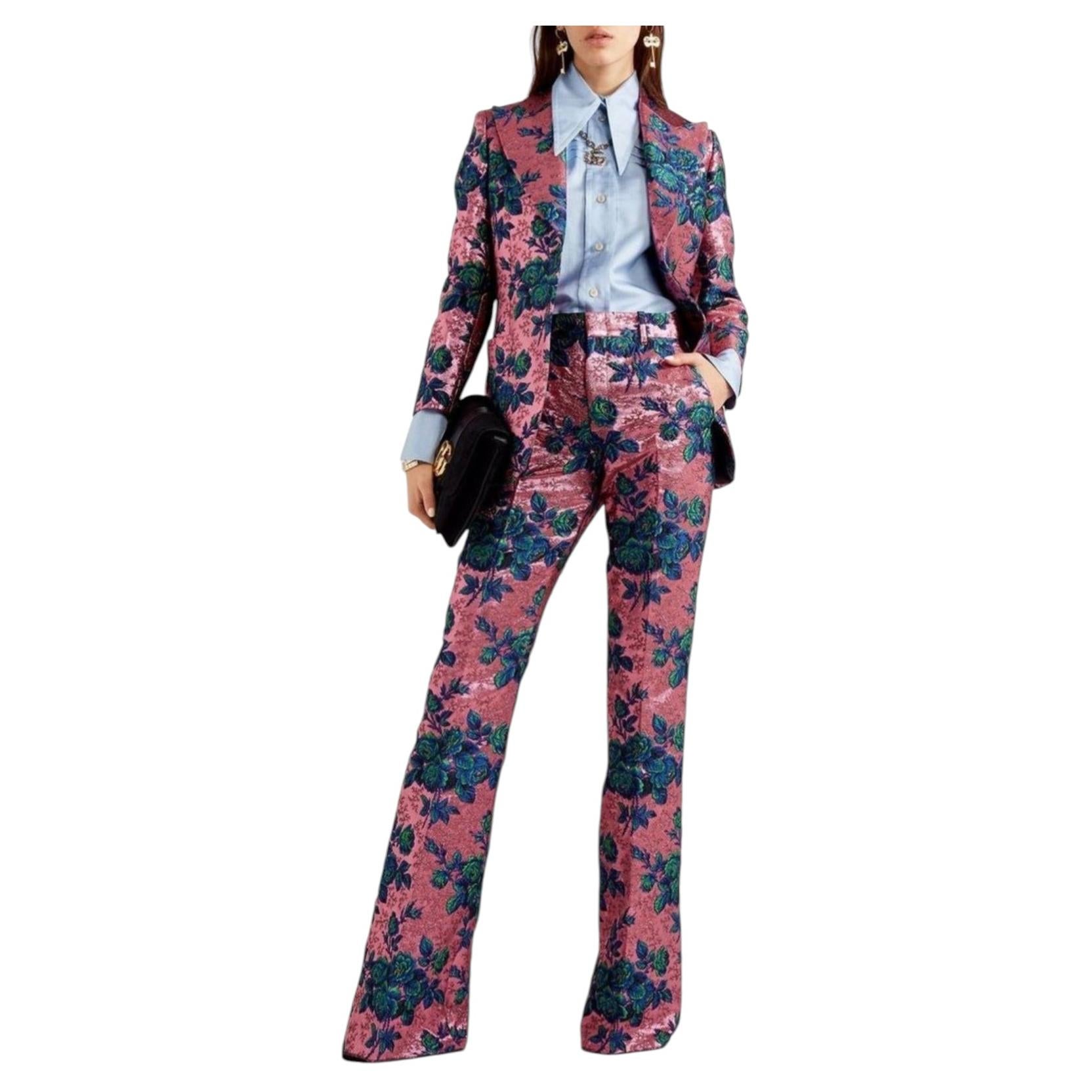 Rare pantalon en brocart floral Gucci - similaire à celui porté par Harry Styles dans les années 1970.