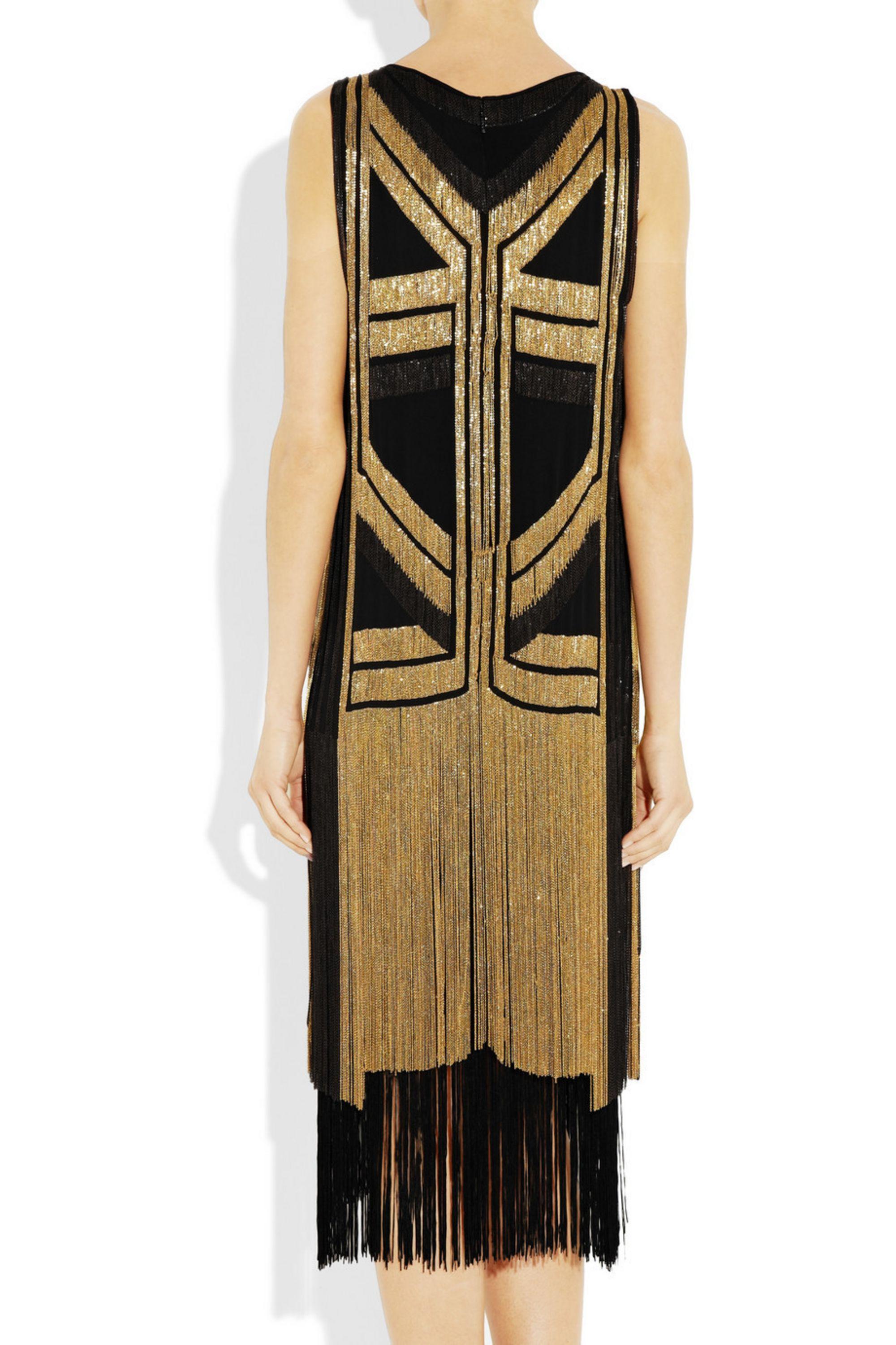 Rare Gucci Fringed chain-embellished silk dress as seen on Taylor Swift 2