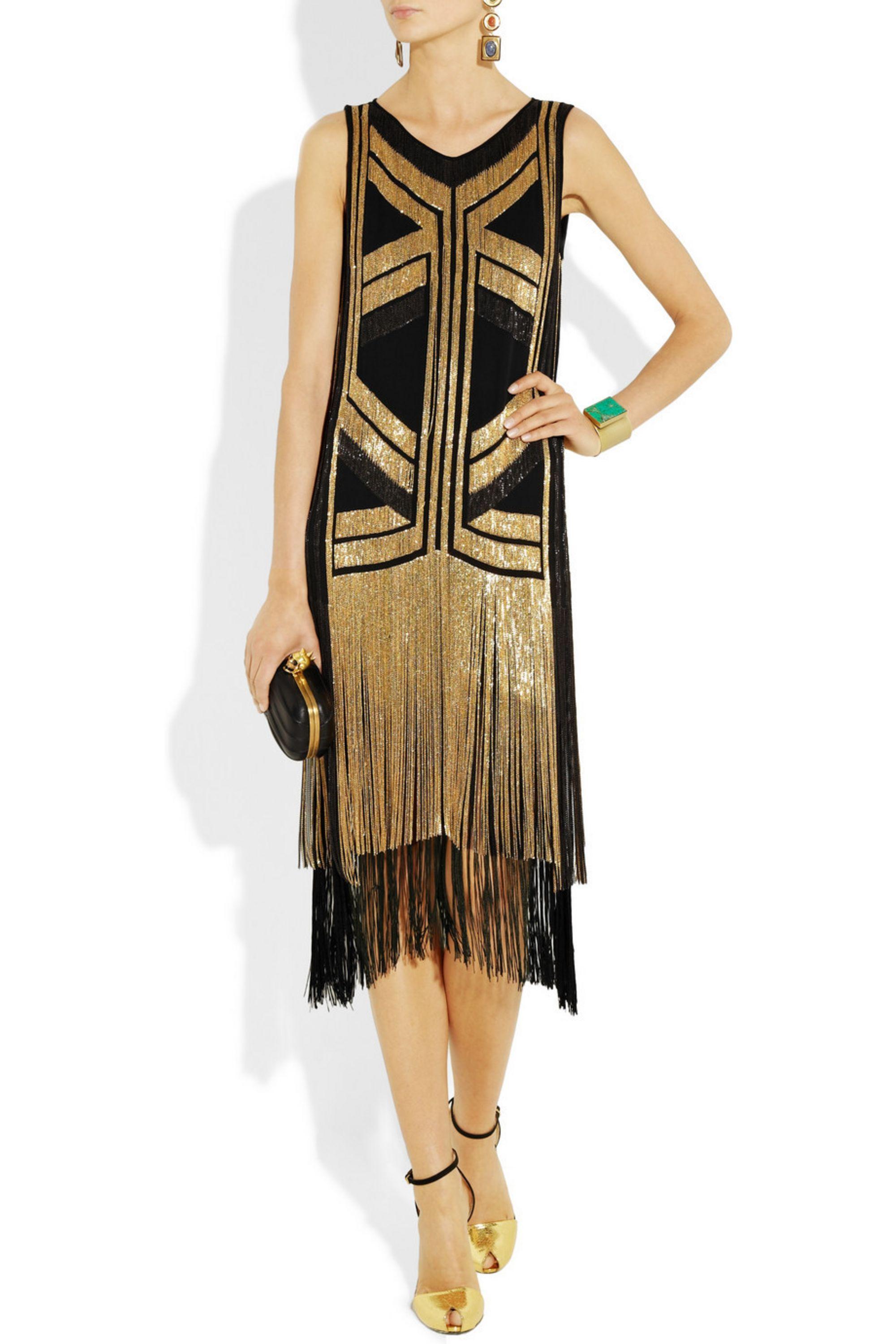 Women's Rare Gucci Fringed chain-embellished silk dress as seen on Taylor Swift