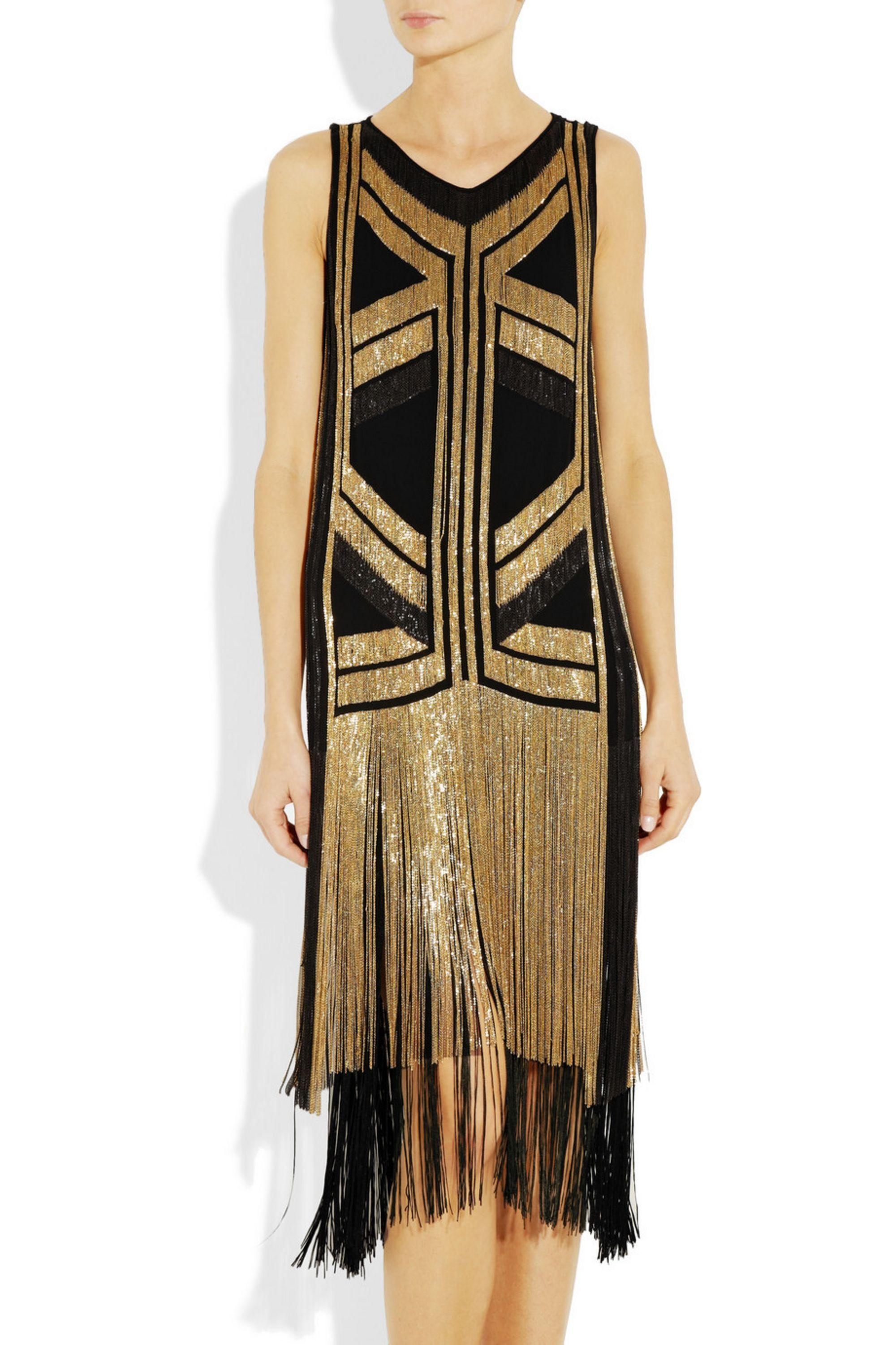 Rare Gucci Fringed chain-embellished silk dress as seen on Taylor Swift 1