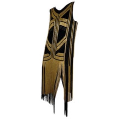 Rare Gucci Fringed chain-embellished silk dress as seen on Taylor Swift