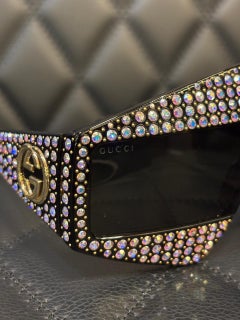 Rare Gucci Hollywood Night Crystal Shield Sunglasses