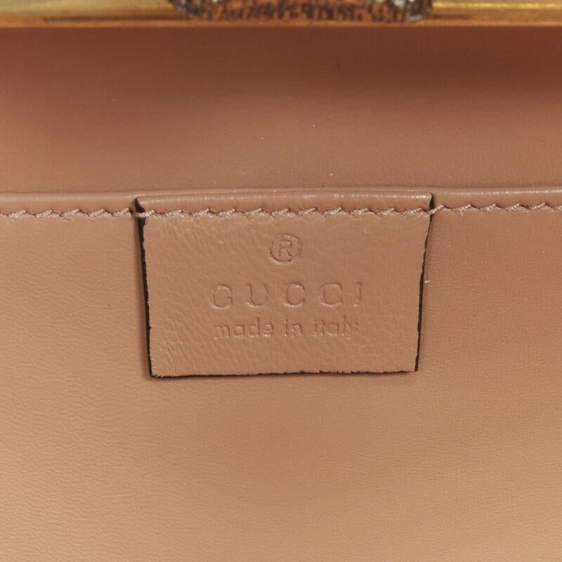 rare GUCCI Limited Edition black Double Swallow crystal pearl embellished clutch 5