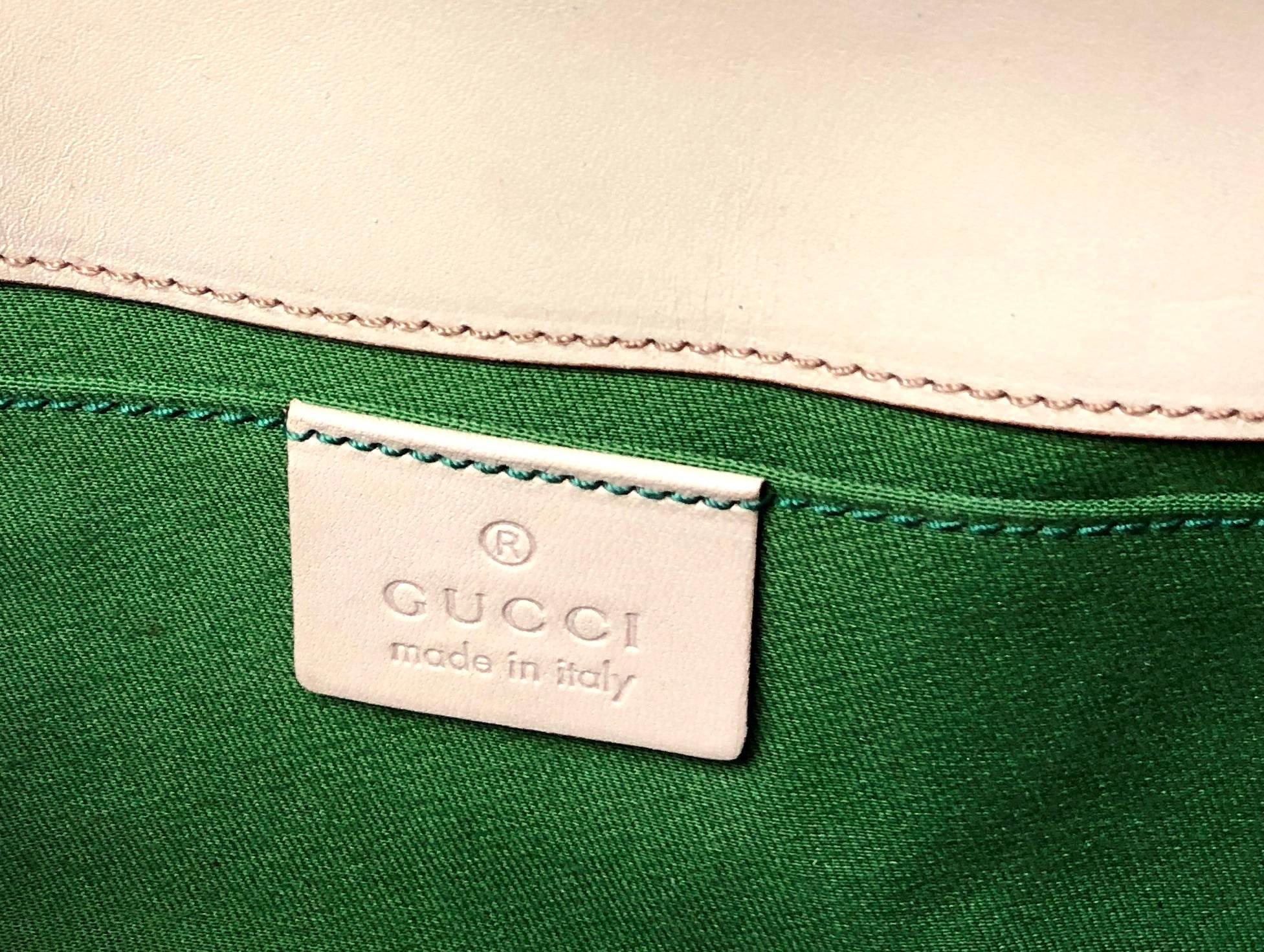 Rare édition limitée de GUCCI:: sac à main en morsure de cheval brodé et perlé:: imprimé floral 3