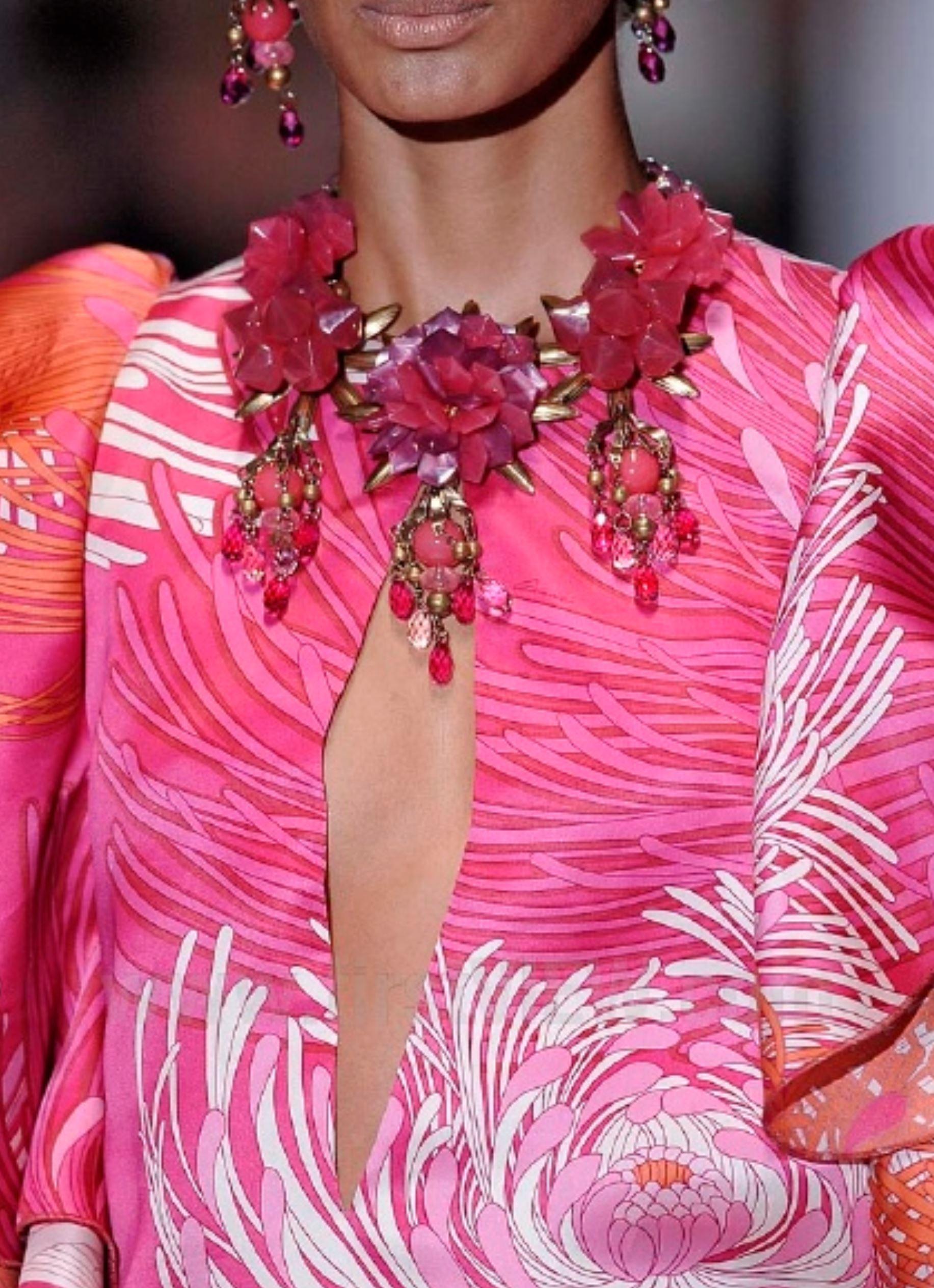 New Rare Gucci Runway Ad Silk Dress S/S 2013 Sz 38 $3499 14