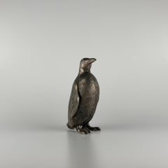 Seltene Pinguin-Skulptur aus versilbertem Messing von Gucci, Italien, 1970er Jahre