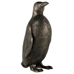 Rare Gucci Silver-Plated Brass Penguin Sculpture, Italy, 1970s