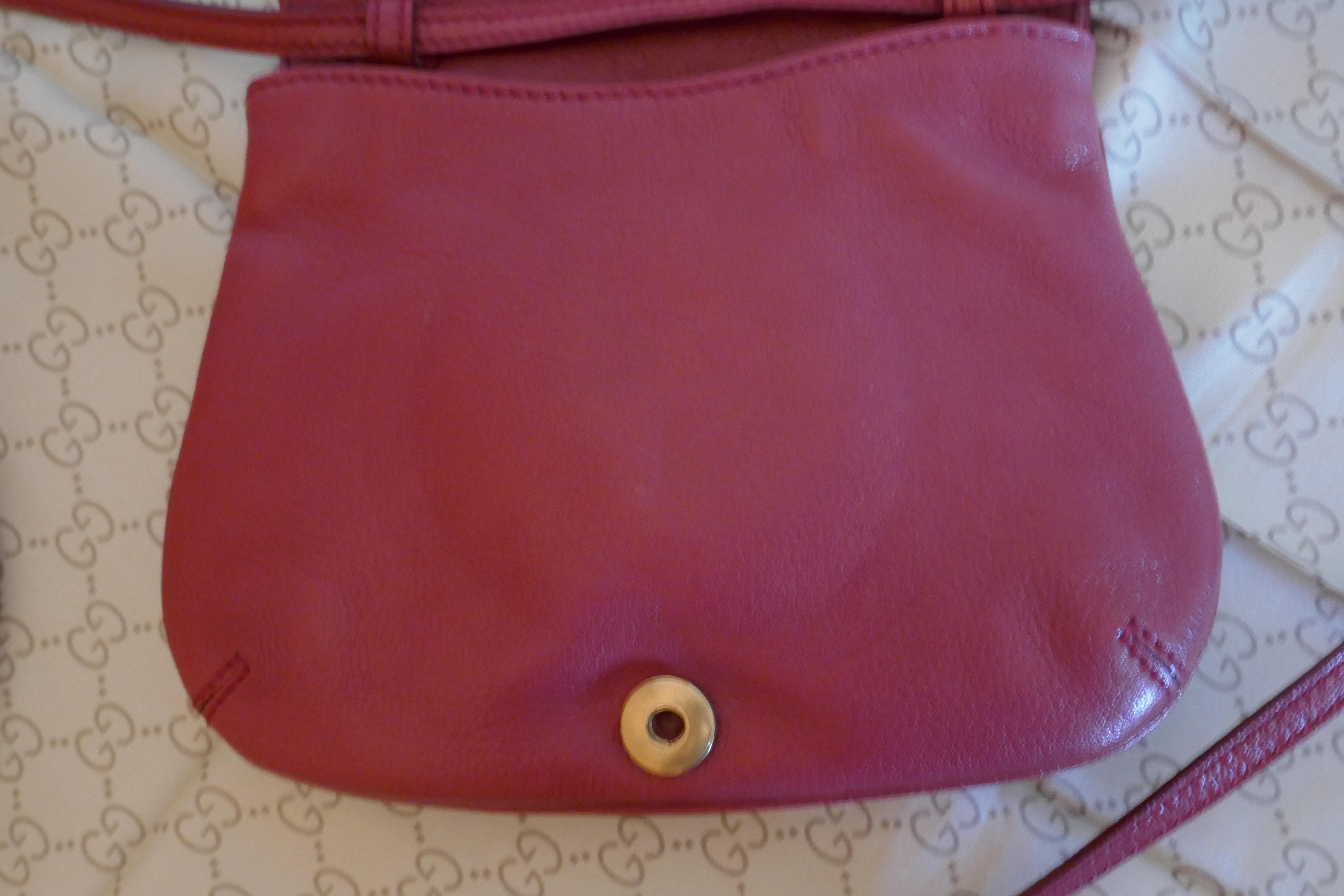 Rare Gucci Soho Pink Leather Messenger Shoulder Bag Purse   For Sale 2
