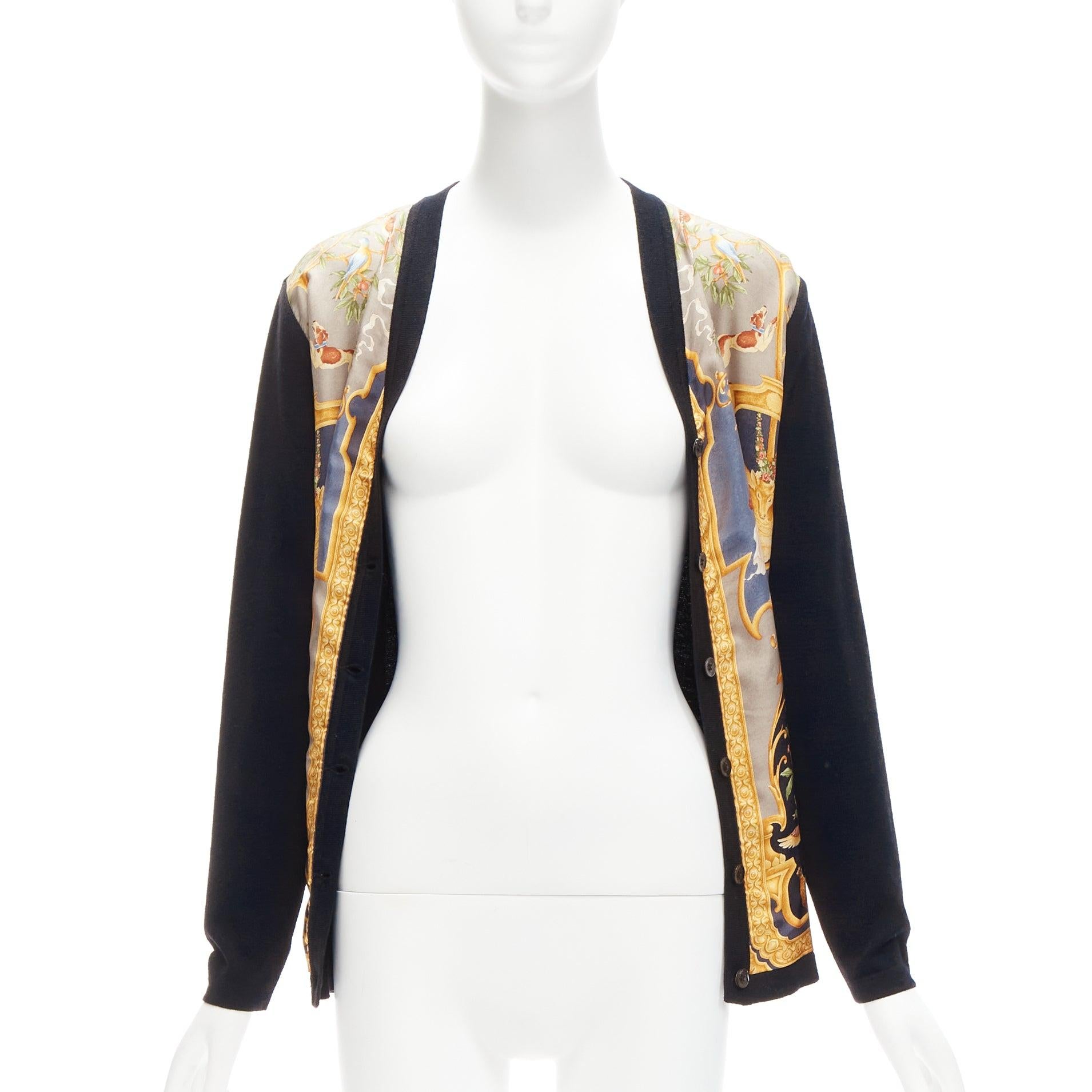 rare GUCCI Tom Ford 1995 gold Roman baroque silk black wool cardigan L
Reference: TGAS/D00924
Brand: Gucci
Designer: Tom Ford
Collection: 1995
Material: Wool, Silk
Color: Gold, Black
Pattern: Barocco
Closure: Button
Made in: