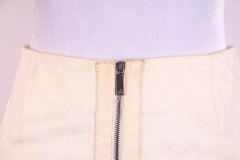 Rare! Gucci Tom Ford 2000 Monogram Skirt For Sale at 1stDibs