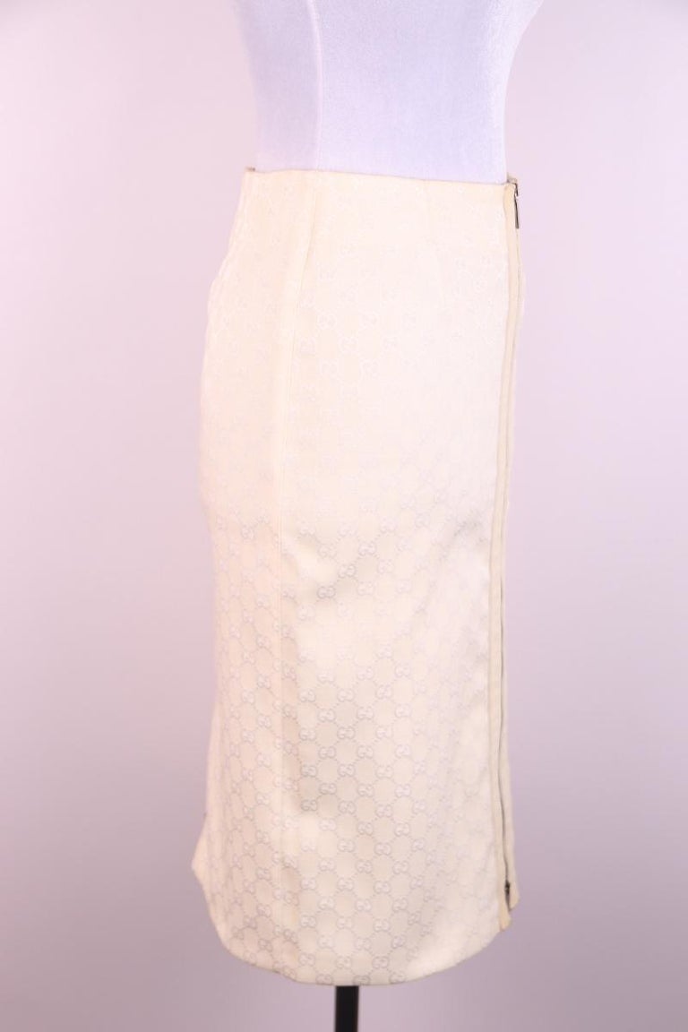 Rare! Gucci Tom Ford 2000 Monogram Skirt For Sale at 1stDibs
