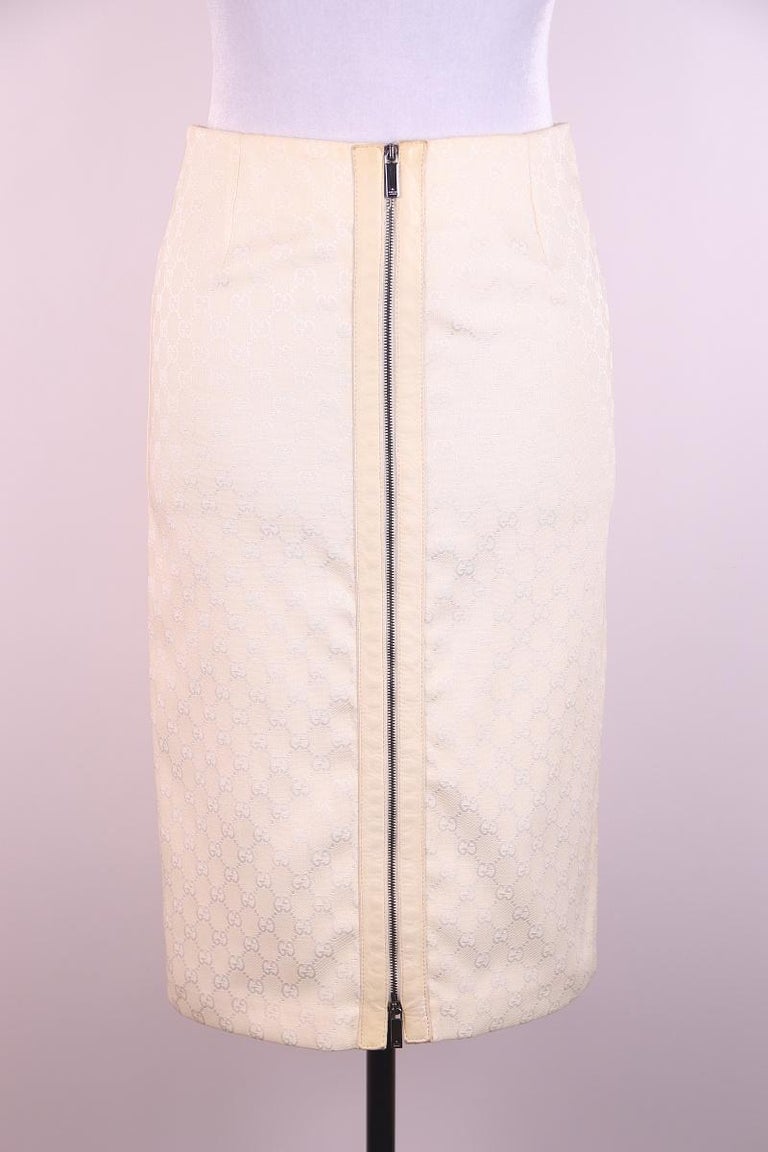 Rare! Gucci Tom Ford 2000 Monogram Skirt For Sale at 1stDibs