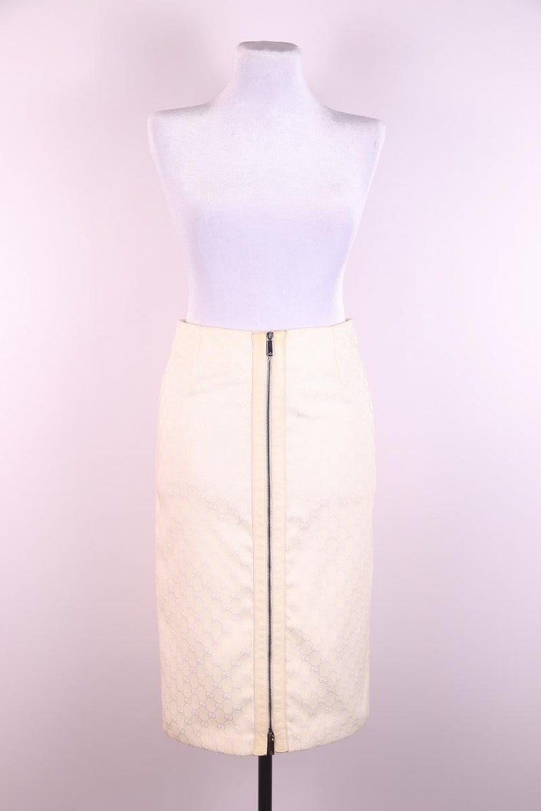 Rare! Gucci Tom Ford 2000 Monogram Skirt For Sale at 1stDibs