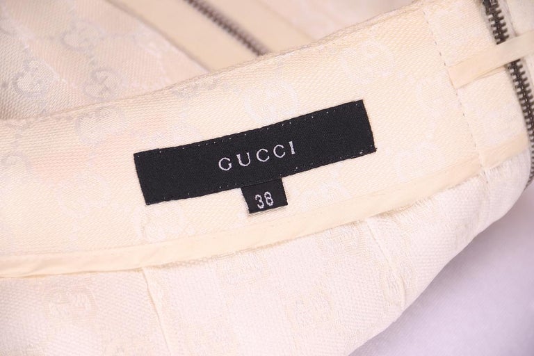 Rare! Gucci Tom Ford 2000 Monogram Skirt For Sale at 1stDibs