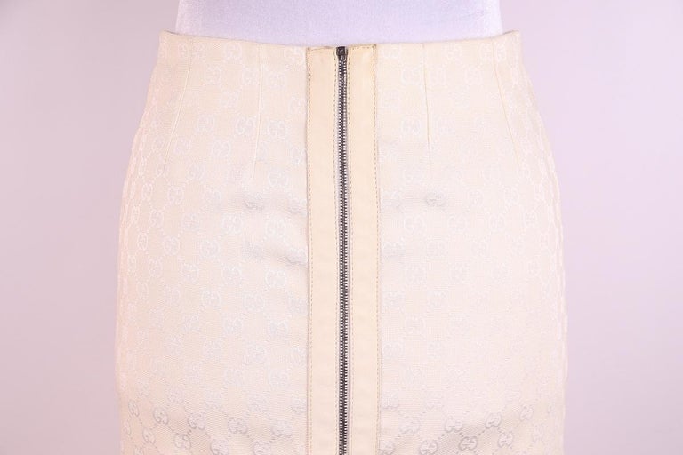 Rare! Gucci Tom Ford 2000 Monogram Skirt For Sale at 1stDibs