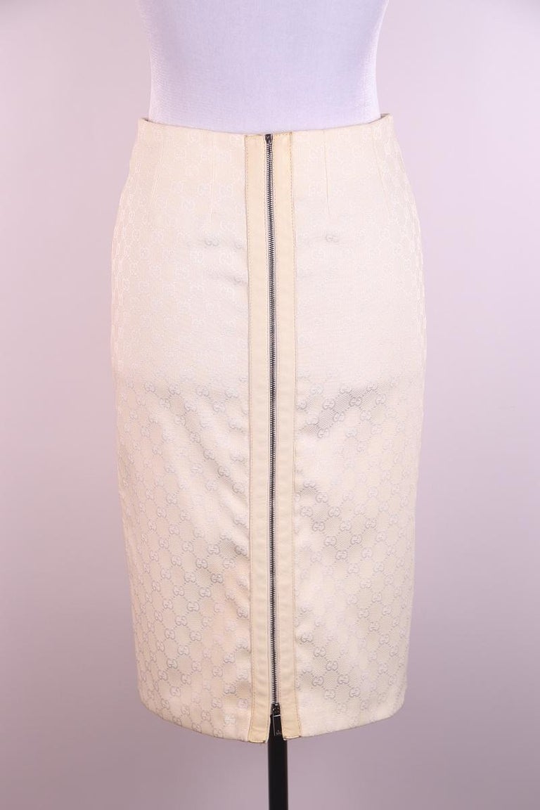 Rare! Gucci Tom Ford 2000 Monogram Skirt For Sale at 1stDibs