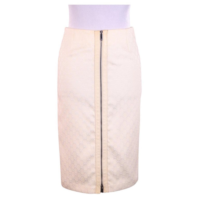 Rare! Gucci Tom Ford 2000 Monogram Skirt For Sale at 1stDibs