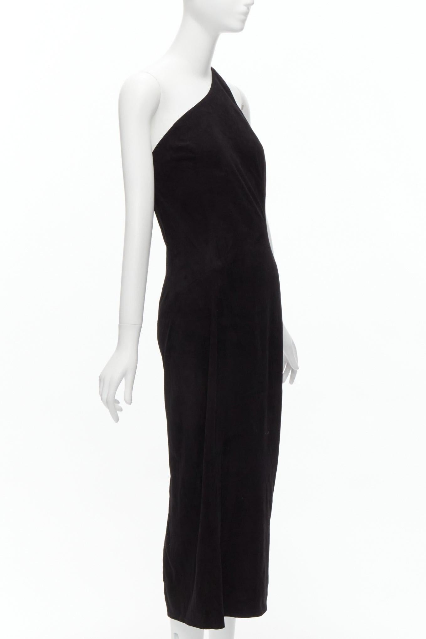 GUCCI TOM FORD - Robe crayon sans dos en daim véritable avec boucle dorée, taille IT 42 M Bon état - En vente à Hong Kong, NT